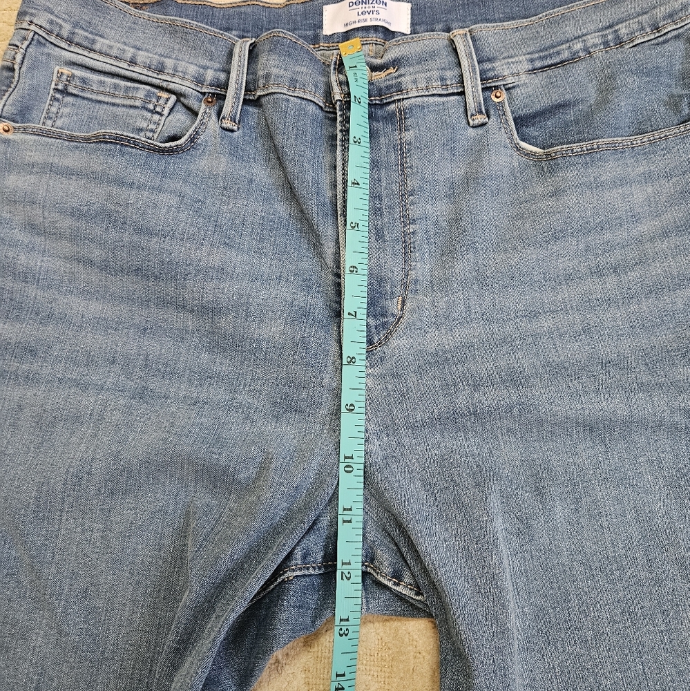 Levis Denizen Jeans Women Size 14M W32 L30 High Rise Straight Blue Denim - Picture 5 of 14